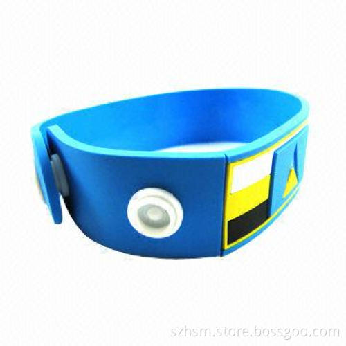 Fashion Wrist Bracelet, Decorations/Printful for Promotion Gift, Made of Silicone Rubber, in Round